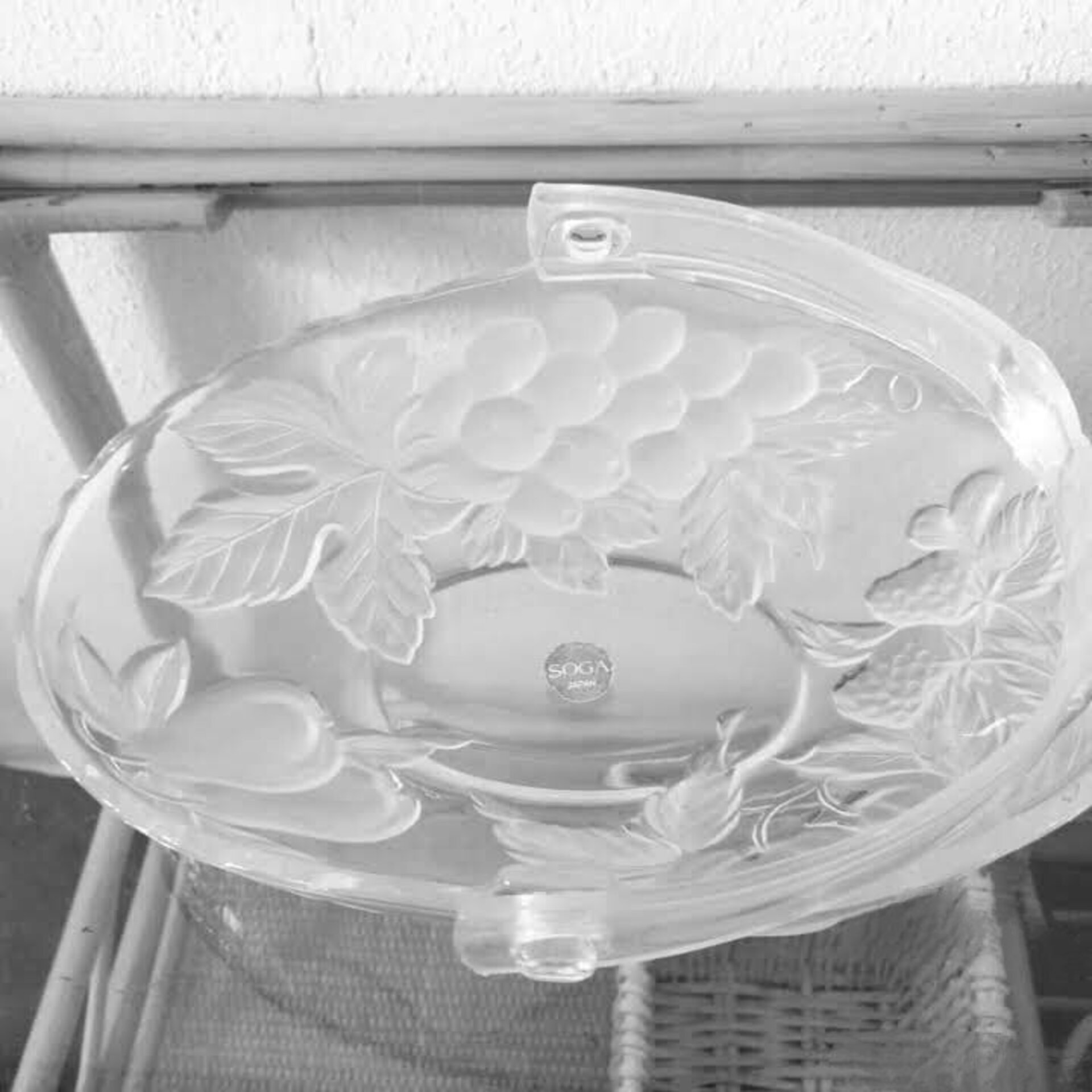 Frutero de cristal con asa - 2