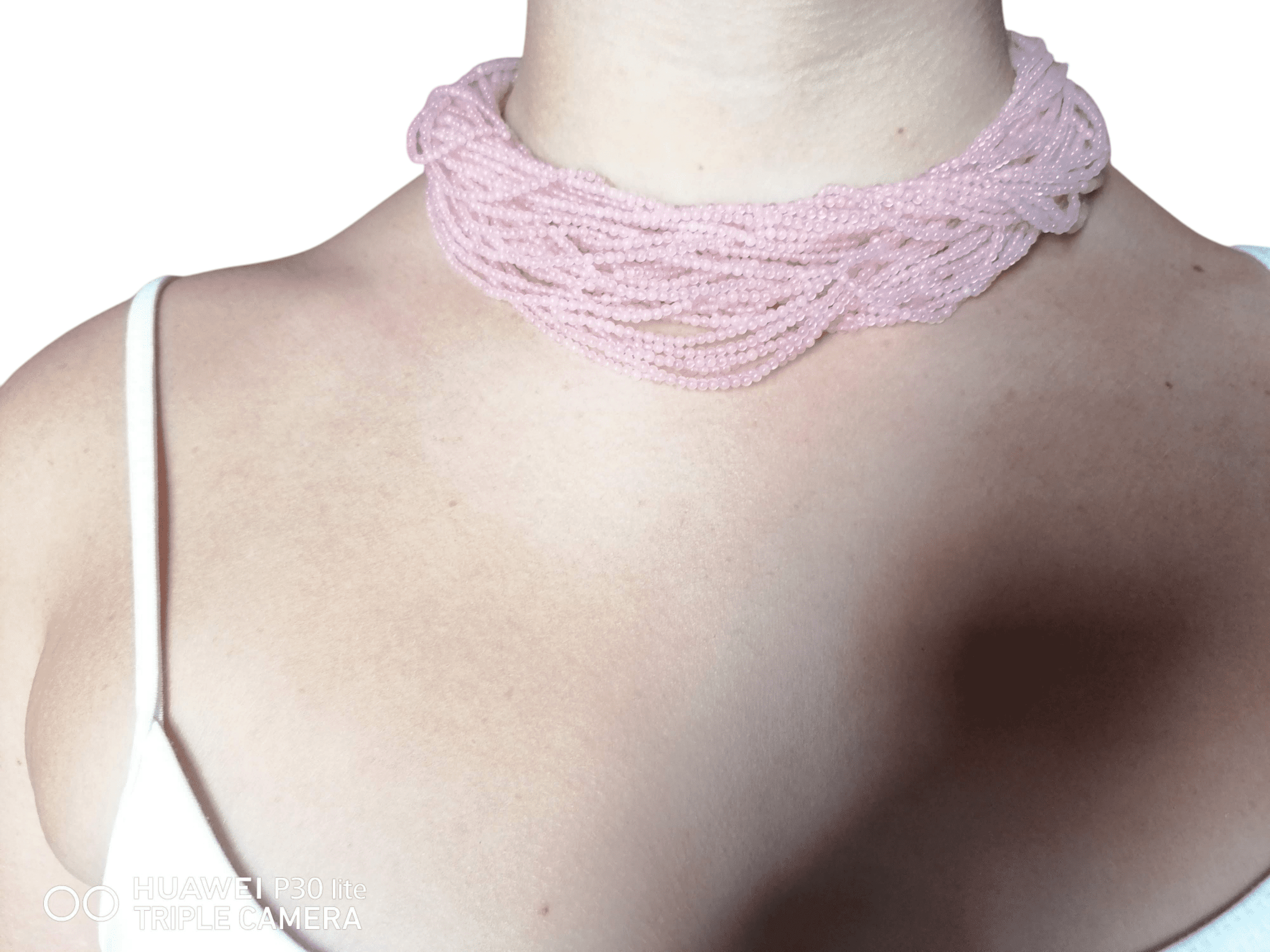 Collar de cuarzo rosa - 4